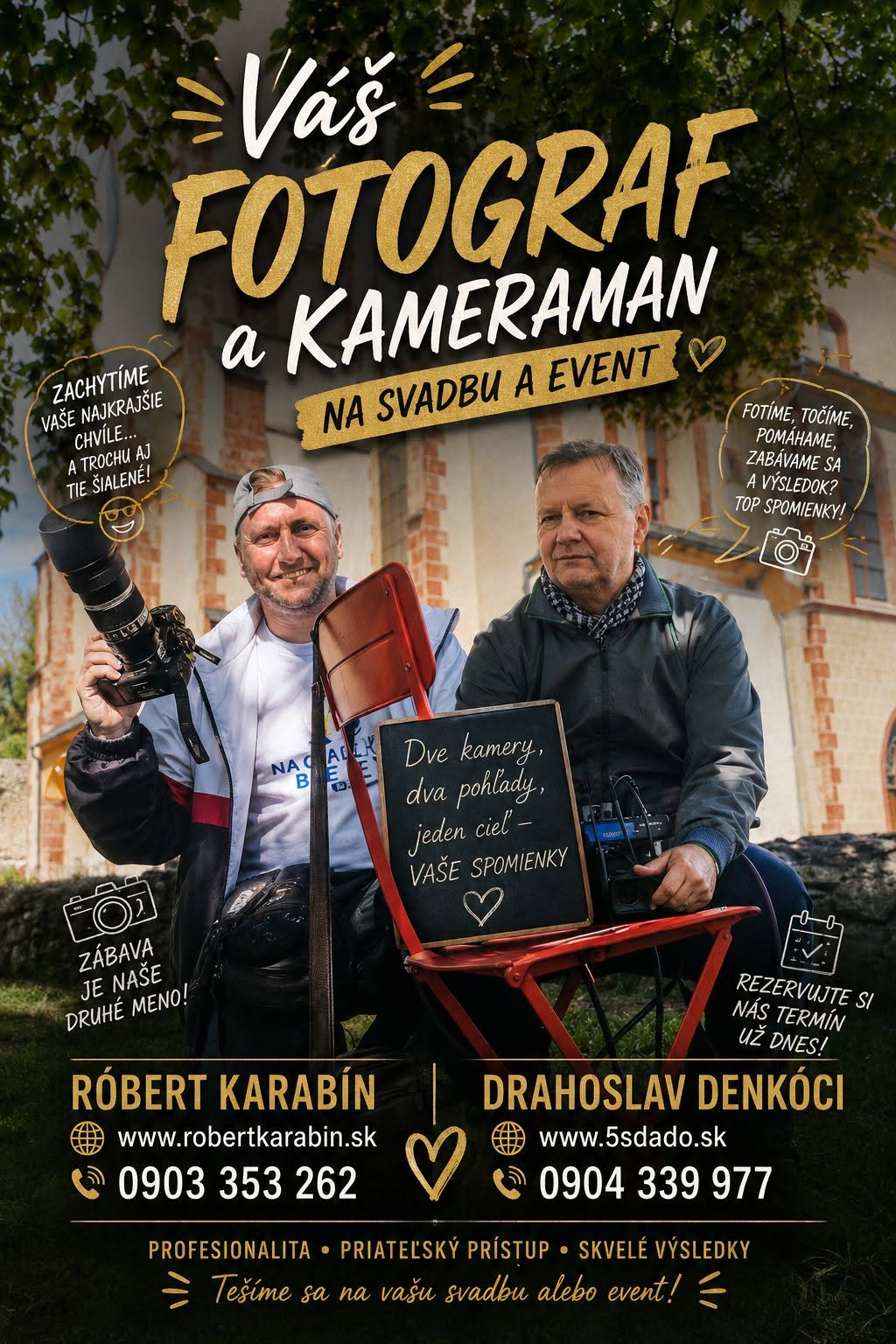Fotograf a kameraman na Vašu akciu